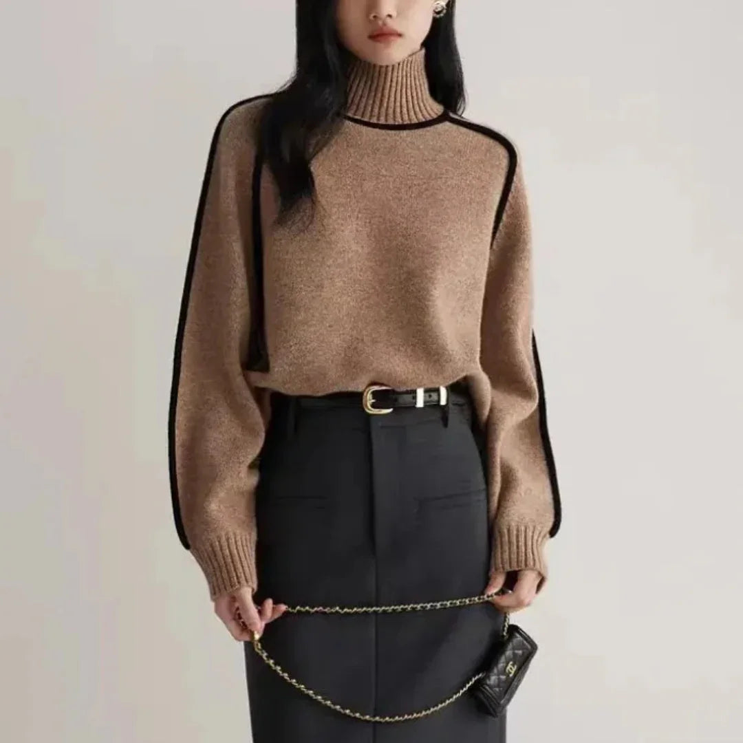 Ingiborg | Blød Sweater med Høj Hals