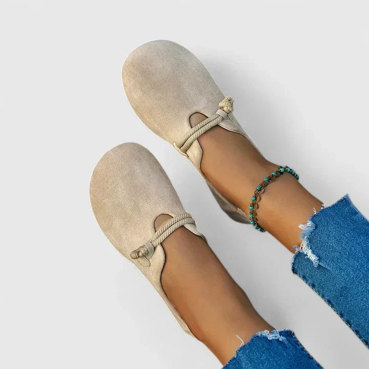 Selma | Loafers med Rundet Tå og Rebdetalje