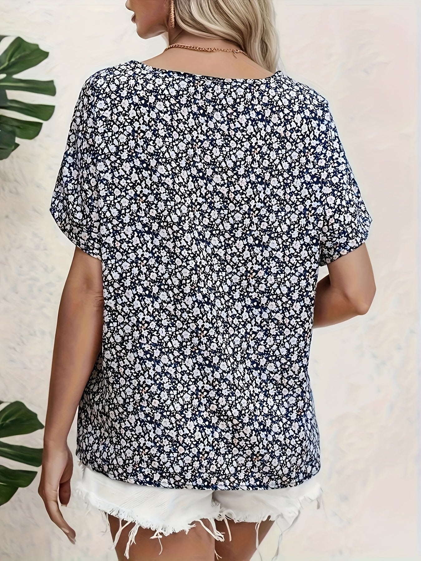 Asta | Floral Knapbluse