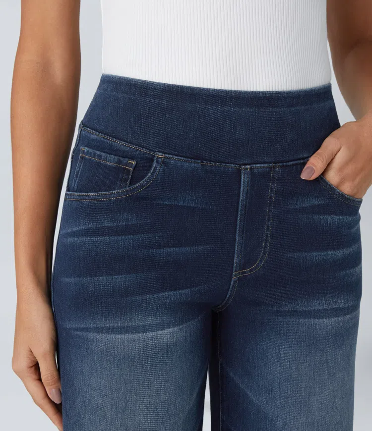 Arielle - højtaljede jeans med brede ben