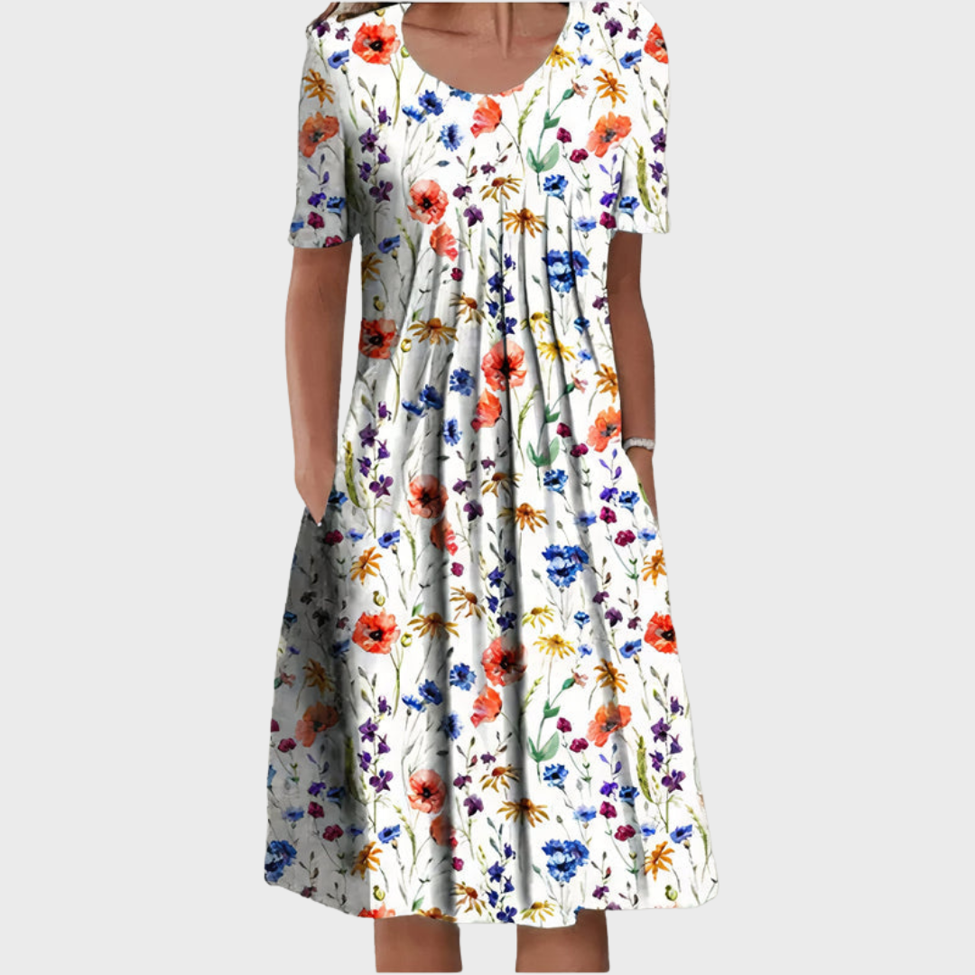 Elli – Sommerkjole med blomsterprint