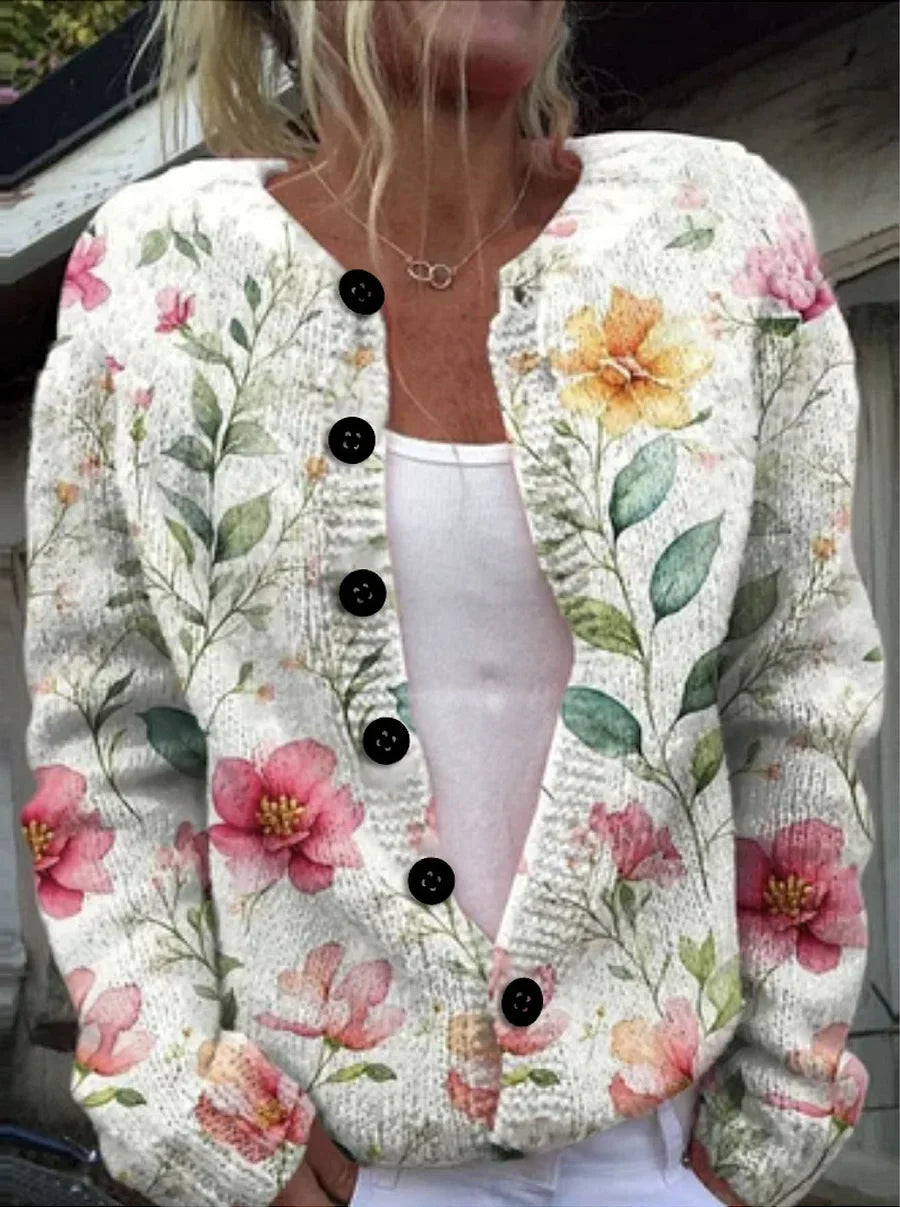 Kimberly | Kvinders Blomsterknap Cardigan