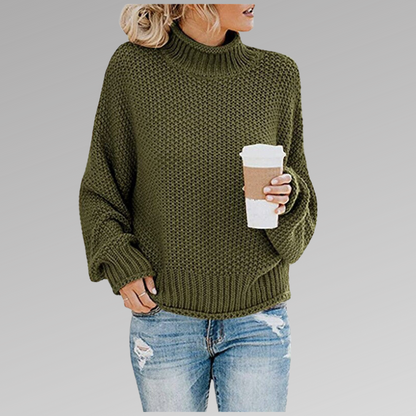 Bergitte | Oversize Sweater med Rullekrave