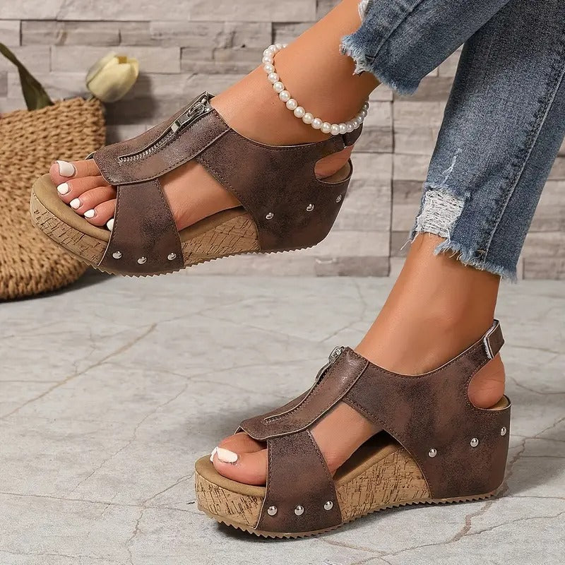 Harmony | Ortopædiske Retro Wedge Sandaler