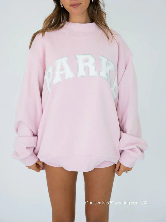 Solrun | Varsity Sweatshirt med Bogstavtryk