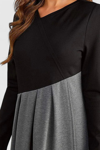 Aslaug langærmet maxikjole – set bagfra