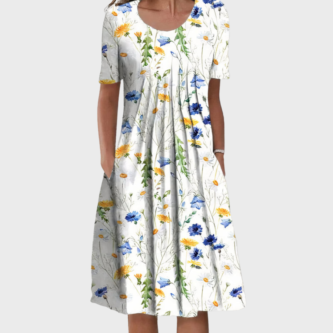 Elli – Sommerkjole med blomsterprint