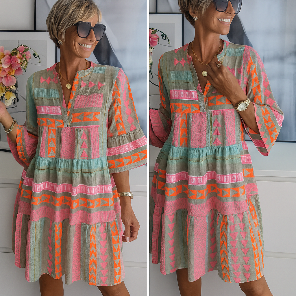 Oline | Broderet Sommerkjole Mini
