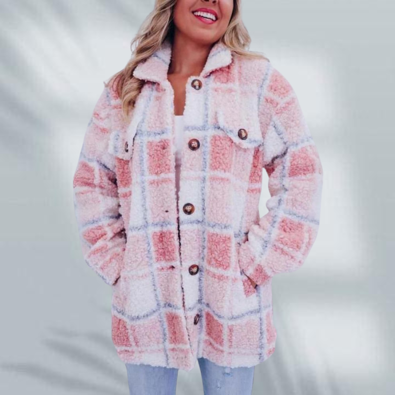 Gloria | Fleece Tjekket Jakke
