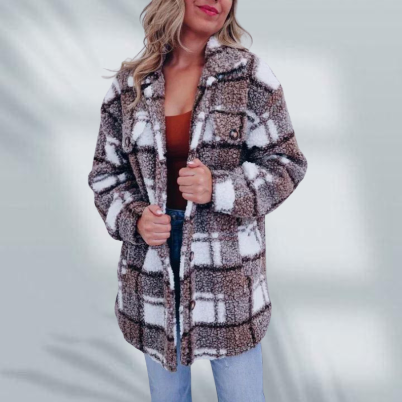 Gloria | Fleece Tjekket Jakke