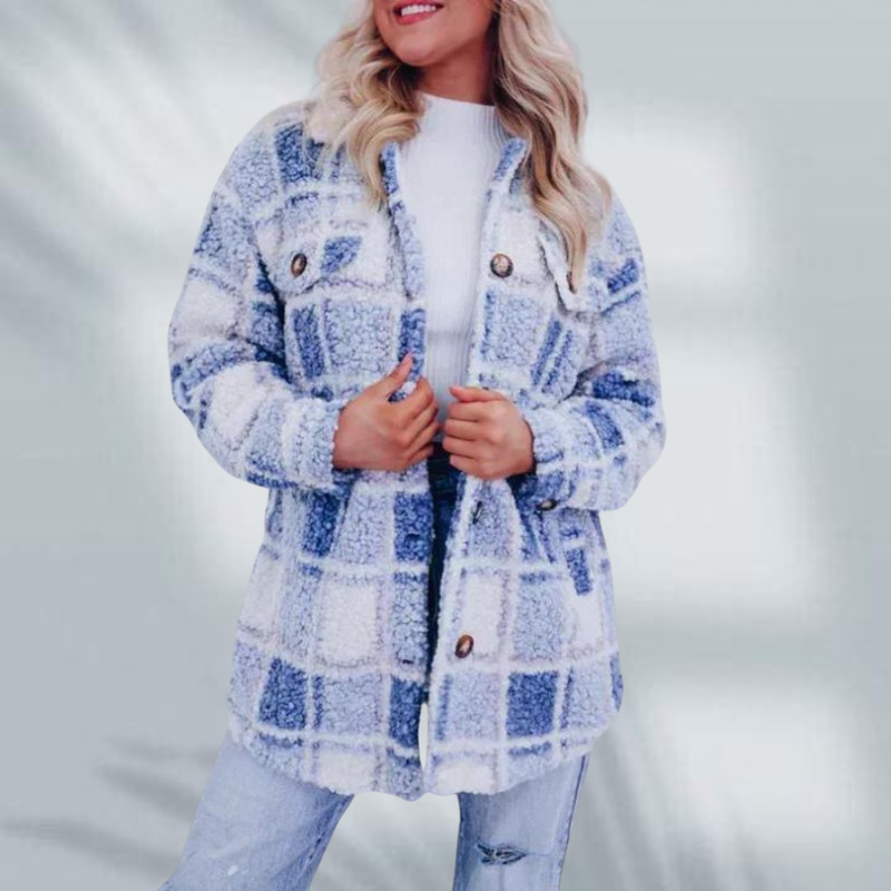 Gloria | Fleece Tjekket Jakke
