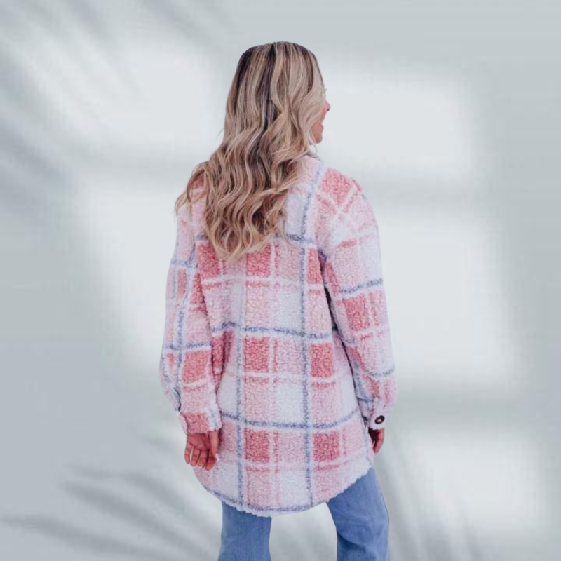 Gloria | Fleece Tjekket Jakke