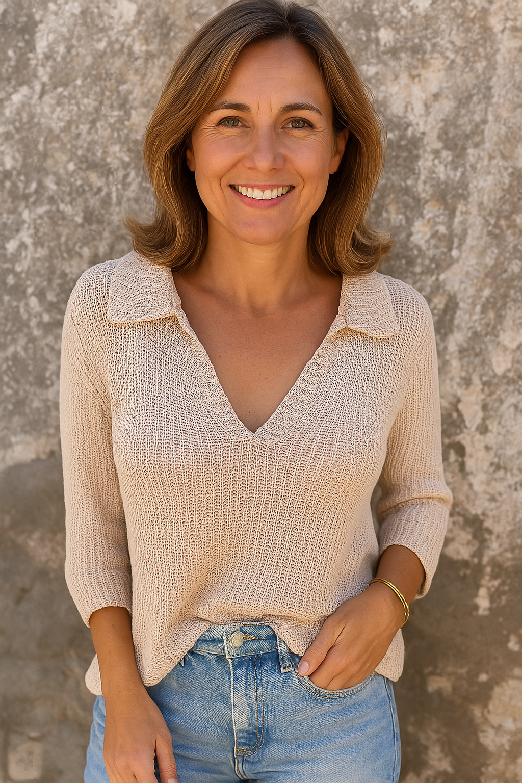 Leah | V-hals top, afslappet og elegant