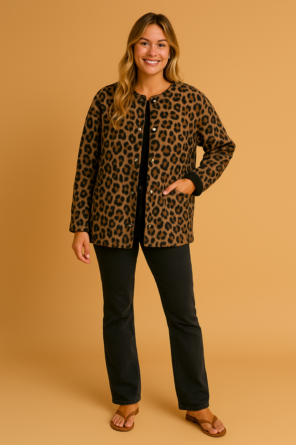 Mila | Trendy Jakke med Leopardmønster