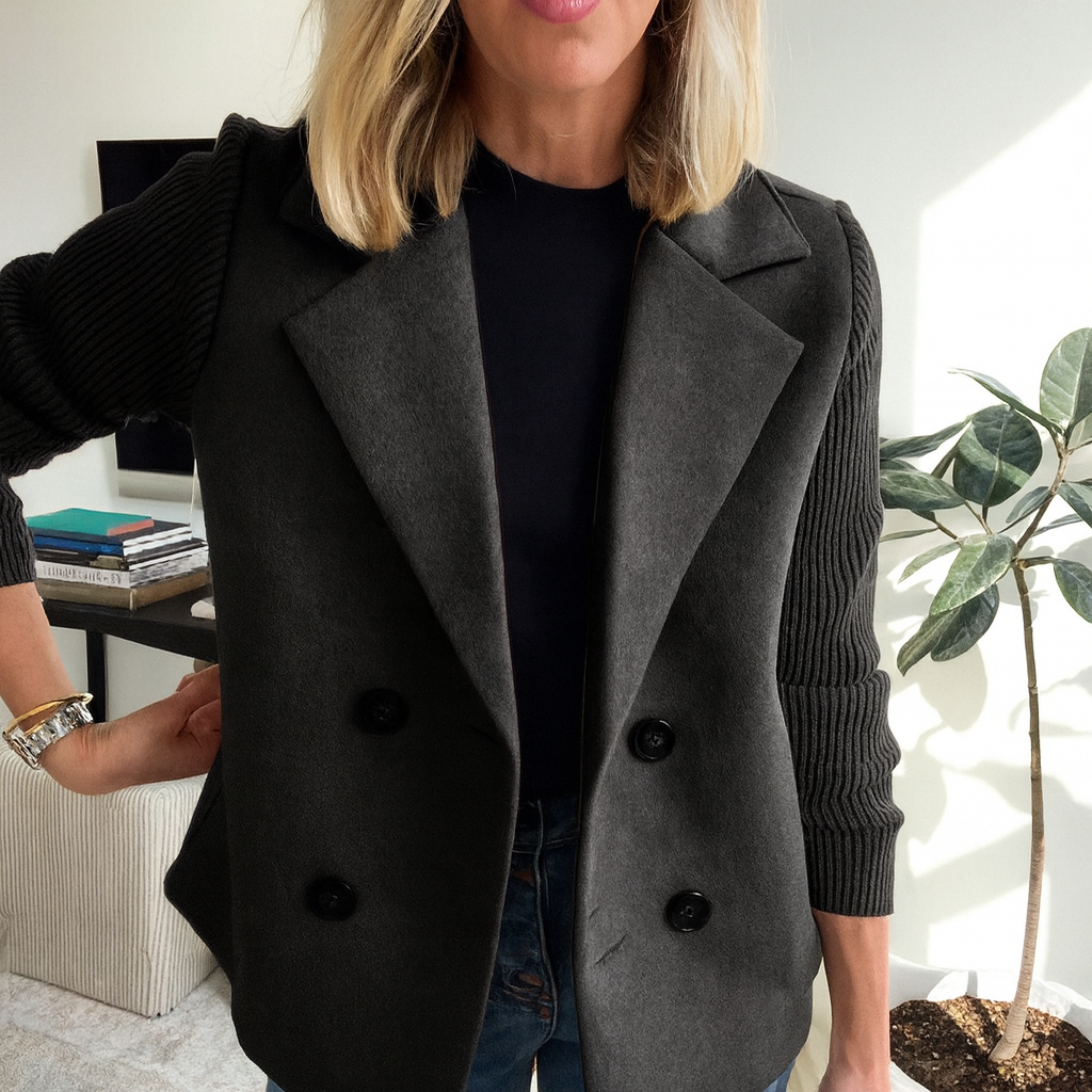 Berglind | Lang Blazer med Reverskrave