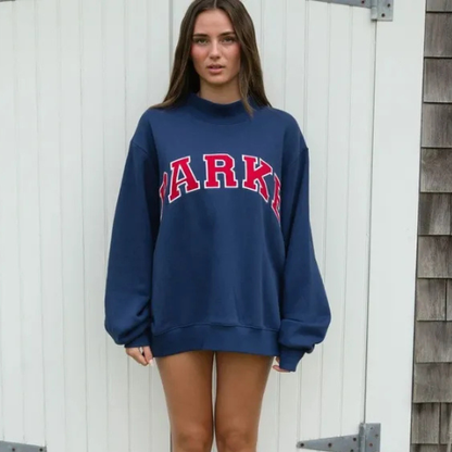 Solrun | Varsity Sweatshirt med Bogstavtryk