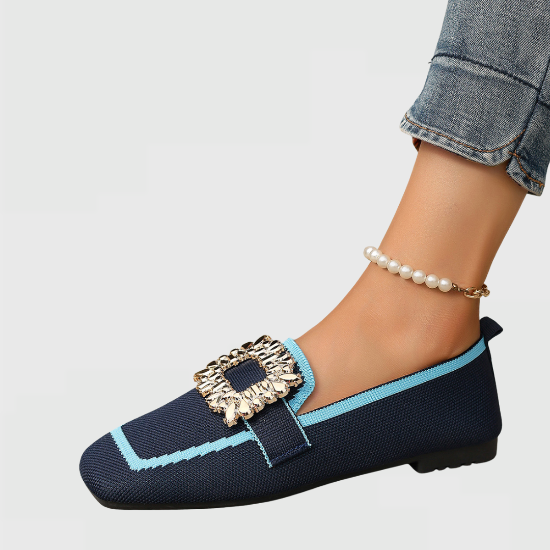 Herdis | Loafers med Firkantet Tå