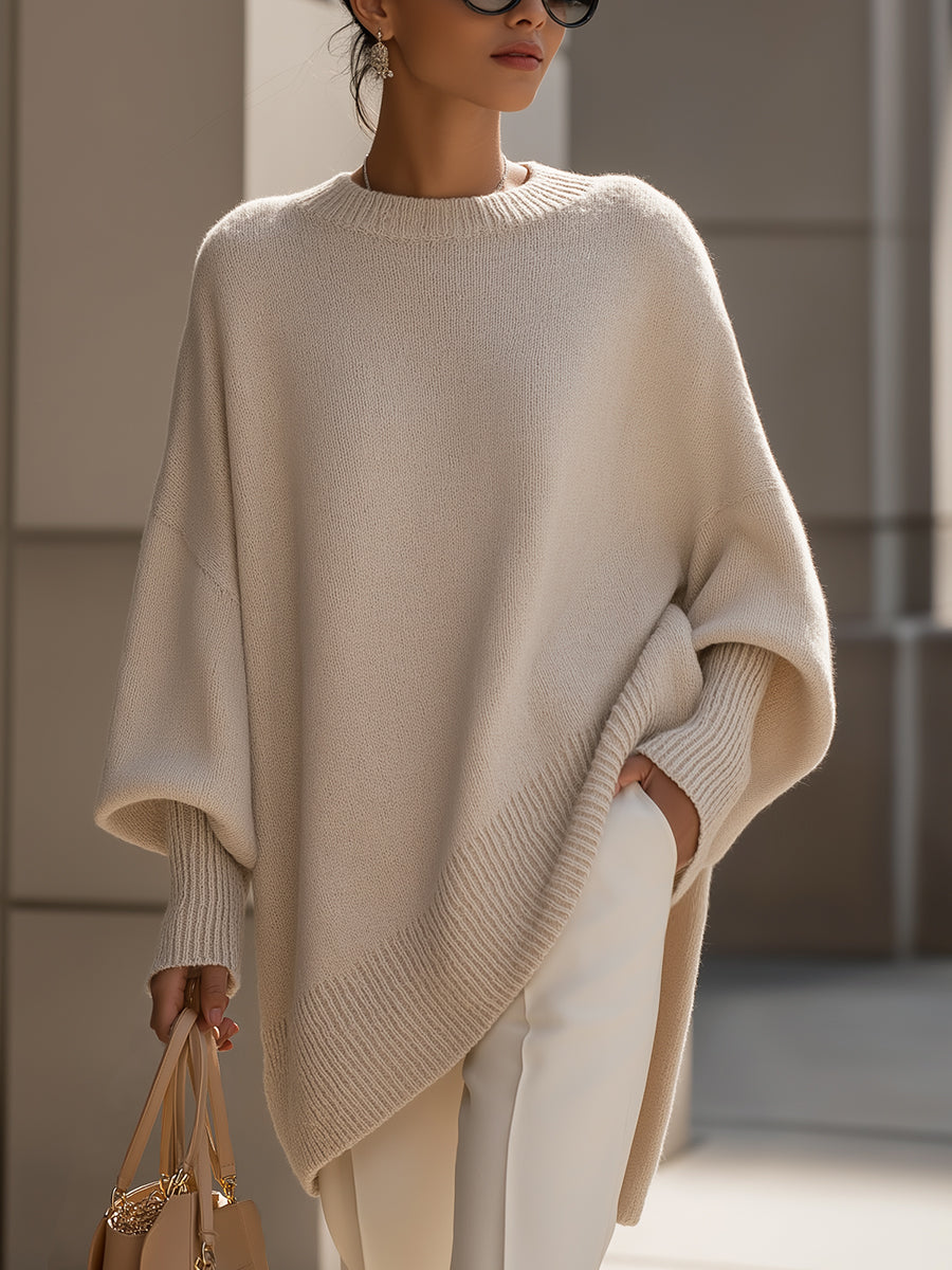 Jorunn | Oversize Striktrøje med Lange Ærmer