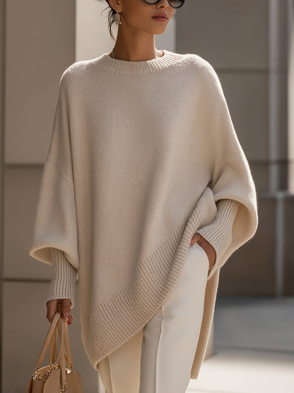 Jorunn | Oversize Striktrøje med Lange Ærmer