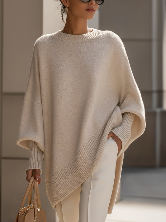 Jorunn | Oversize Striktrøje med Lange Ærmer