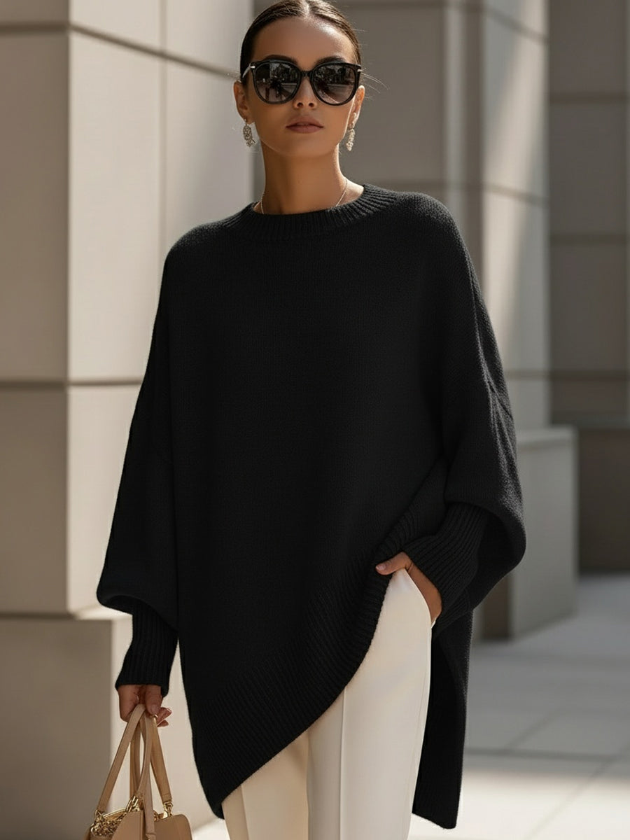 Jorunn | Oversize Striktrøje med Lange Ærmer