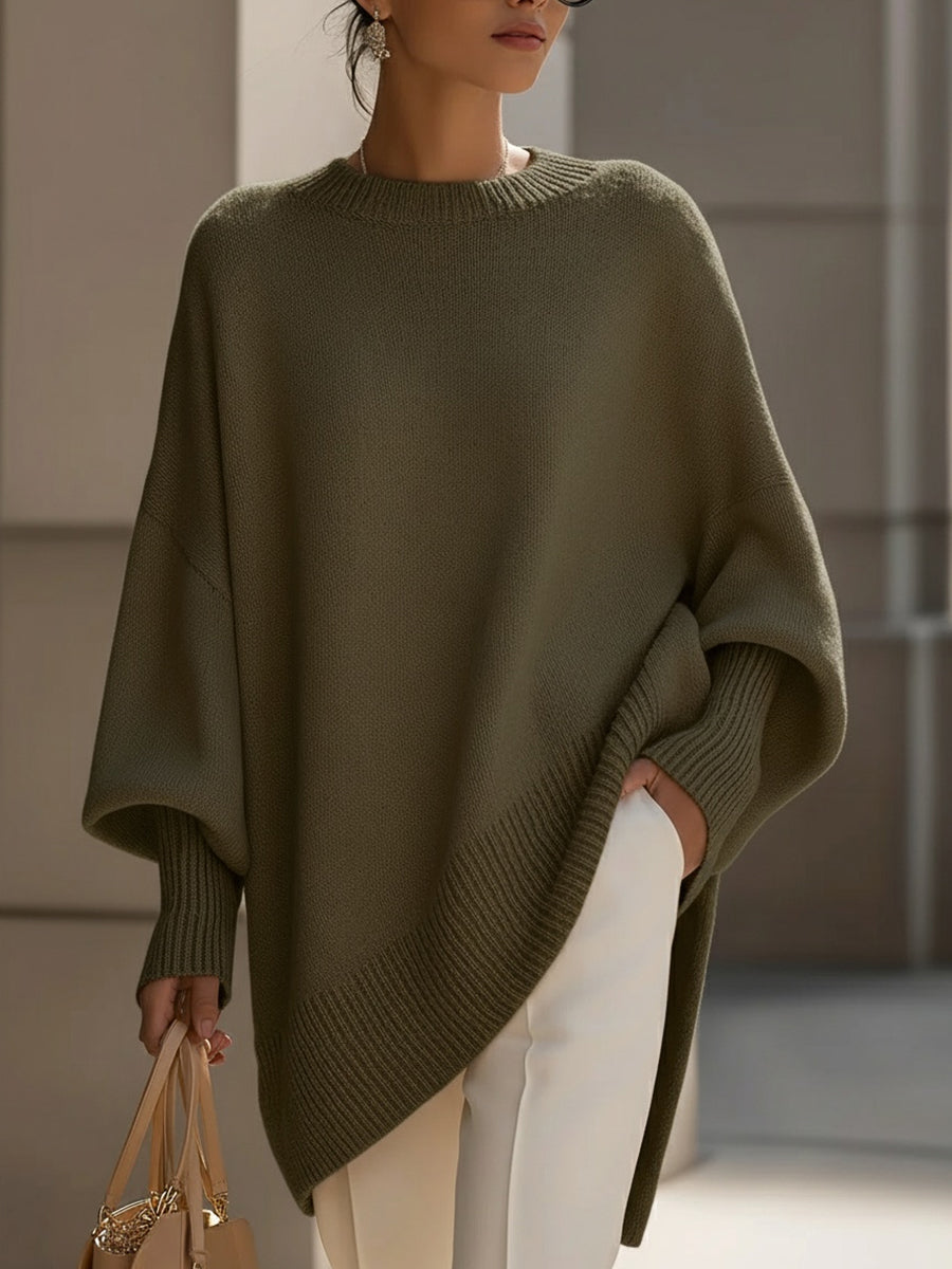 Jorunn | Oversize Striktrøje med Lange Ærmer