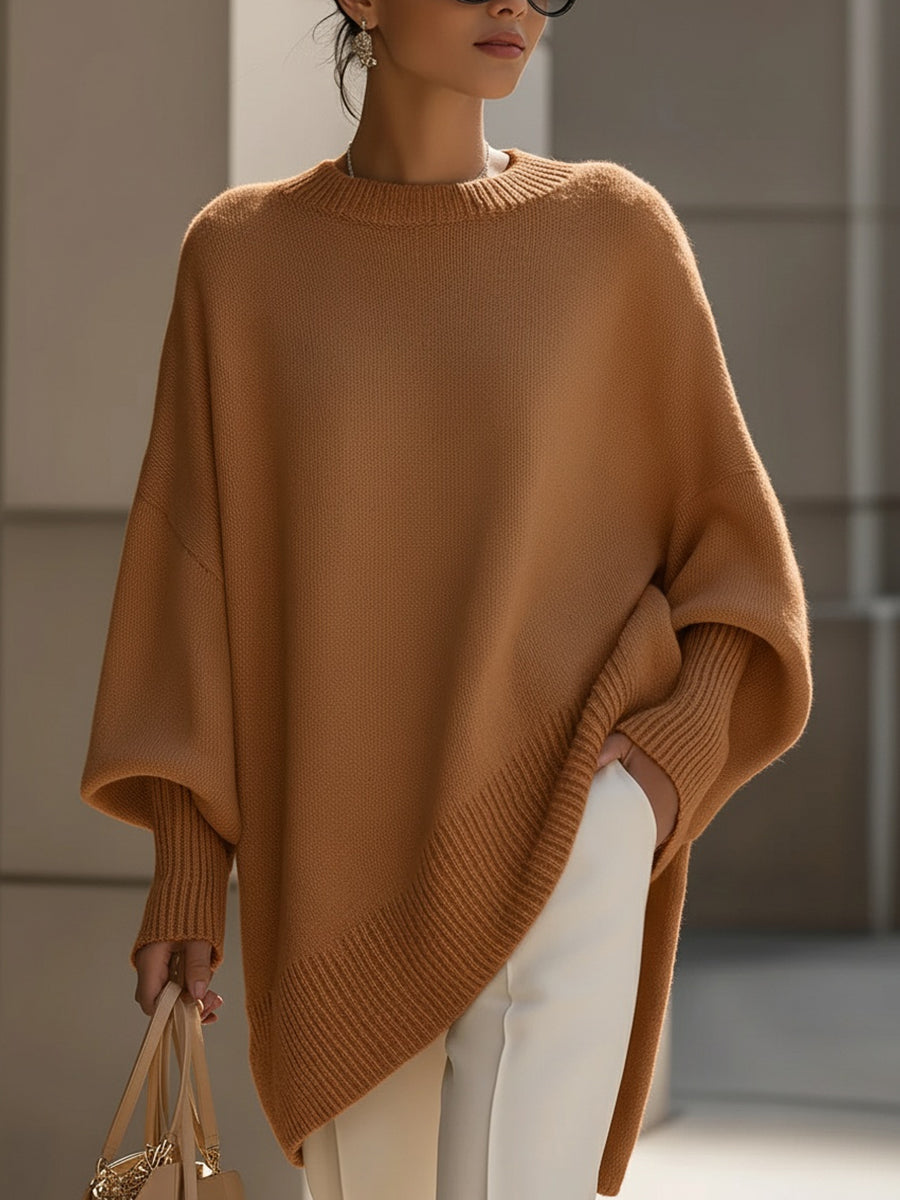 Jorunn | Oversize Striktrøje med Lange Ærmer