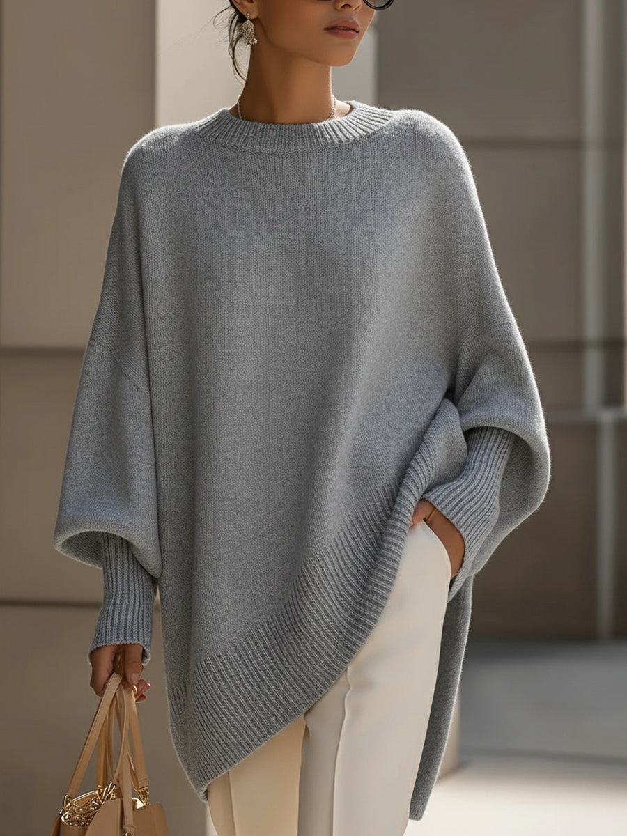 Jorunn | Oversize Striktrøje med Lange Ærmer