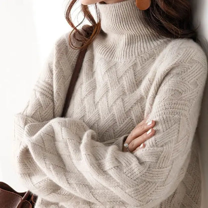 Ilse | Struktureret Rullekrave Sweater