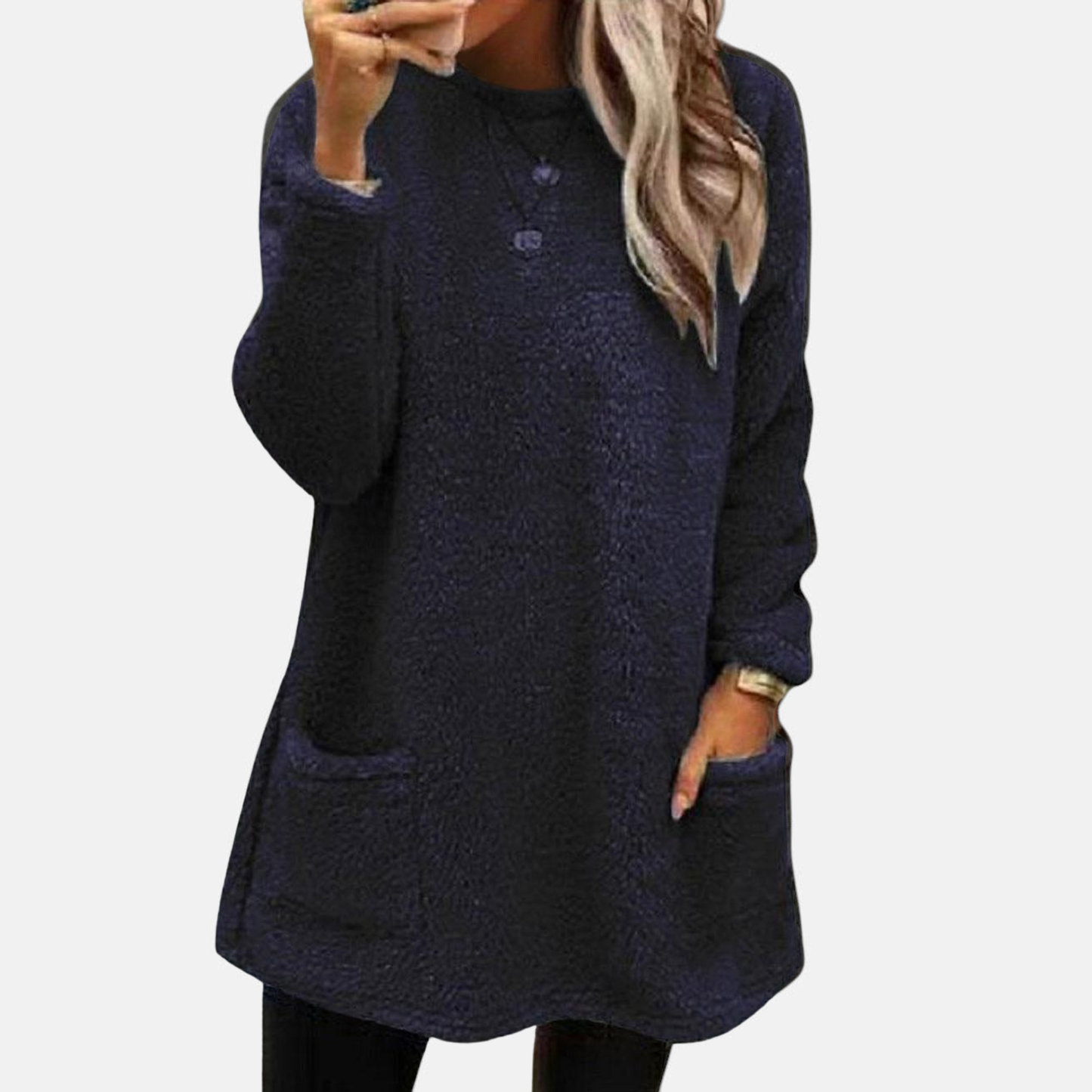 Yngvild | Lang Sweater med Rund Hals
