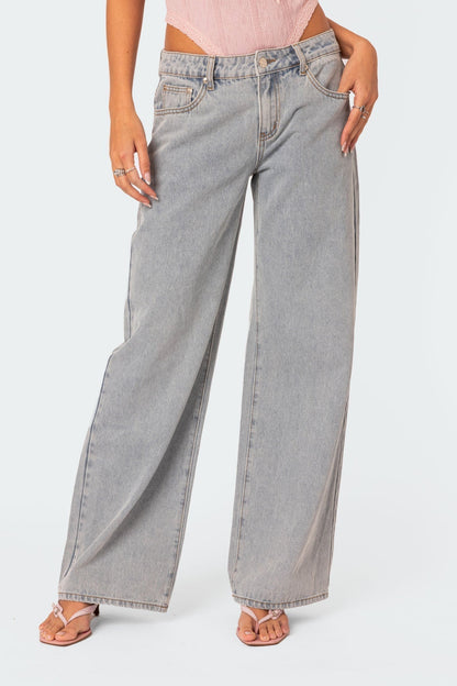 Gyrid | Vide Jeans med Sløjfedetalje