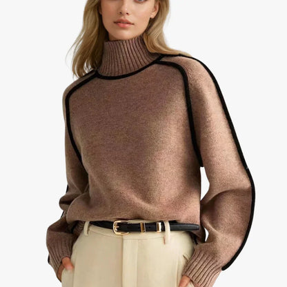 Ingiborg | Blød Sweater med Høj Hals