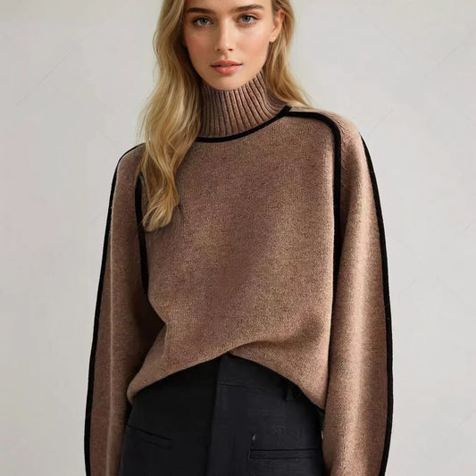 Ingiborg | Blød Sweater med Høj Hals
