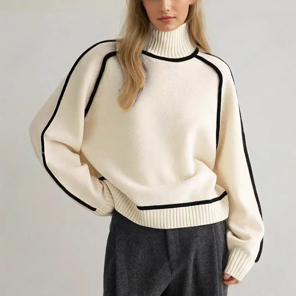 Ingiborg | Blød Sweater med Høj Hals