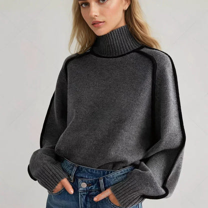 Ingiborg | Blød Sweater med Høj Hals