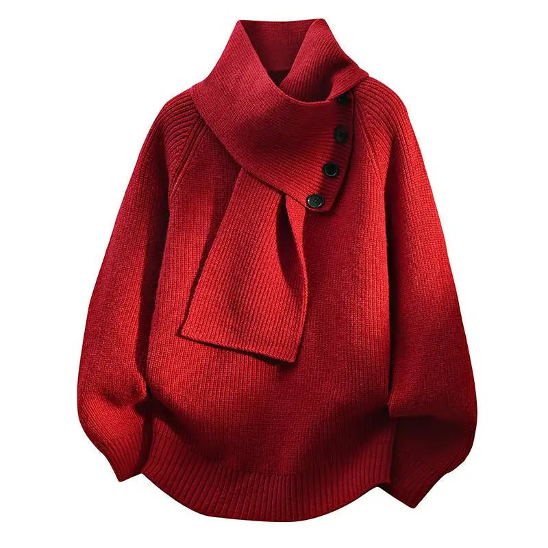 Bergros | Sweater med Sjalskrave