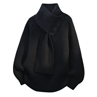 Bergros | Sweater med Sjalskrave