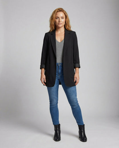 Målfrid | Lang Blazer i Åben Pasform