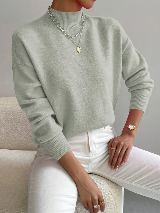 Gunnlaug | Afslappet Sweater med Høj Hals