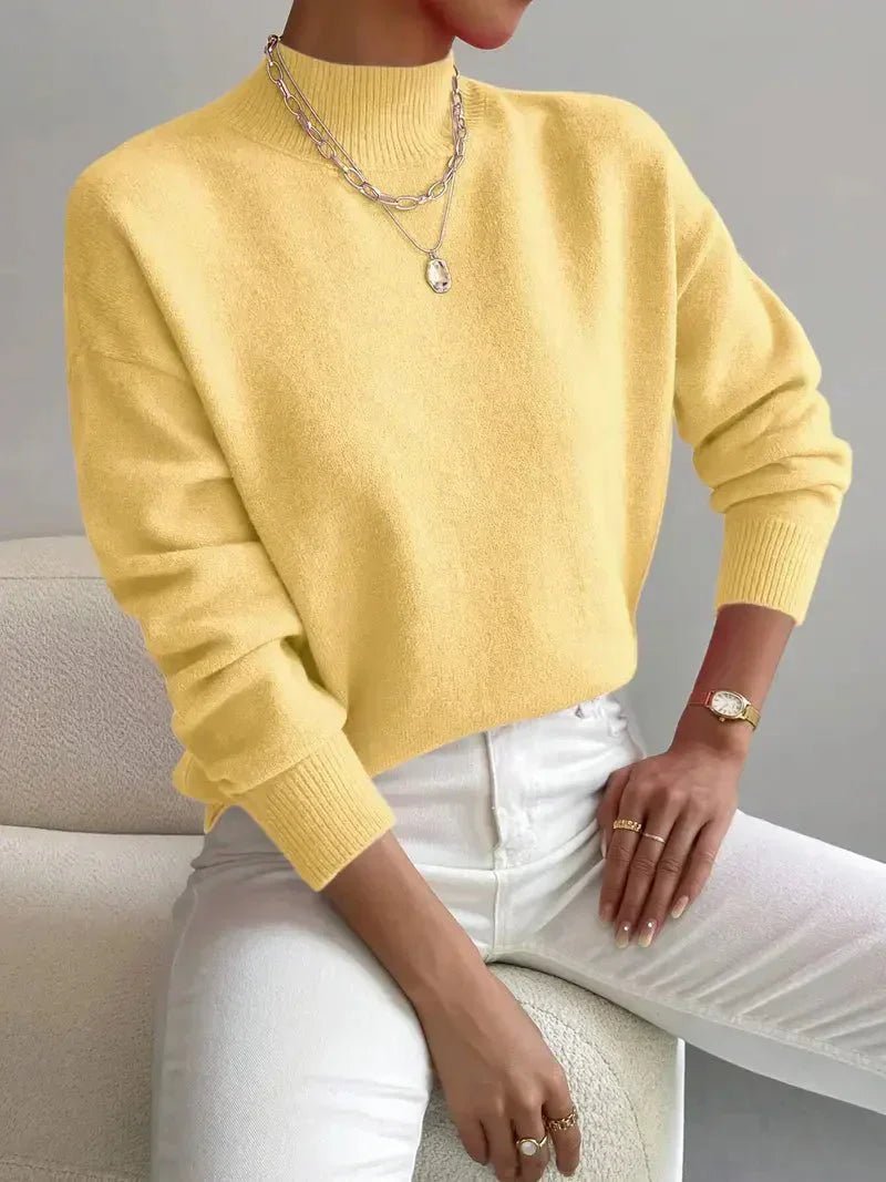Gunnlaug | Afslappet Sweater med Høj Hals