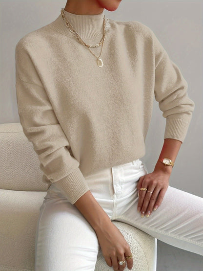 Gunnlaug | Afslappet Sweater med Høj Hals