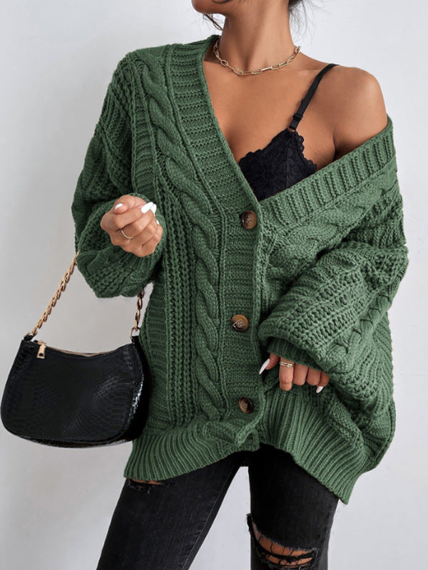 Åsvor | Oversize Cardigan med Kabelstrik