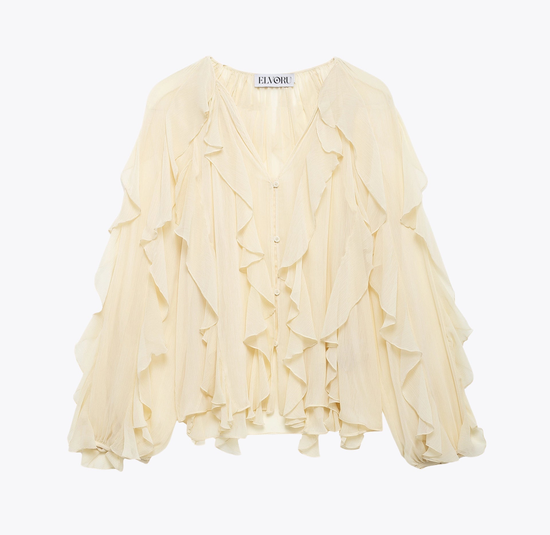 Mélanie | Pure Desire - Bluse med volanter