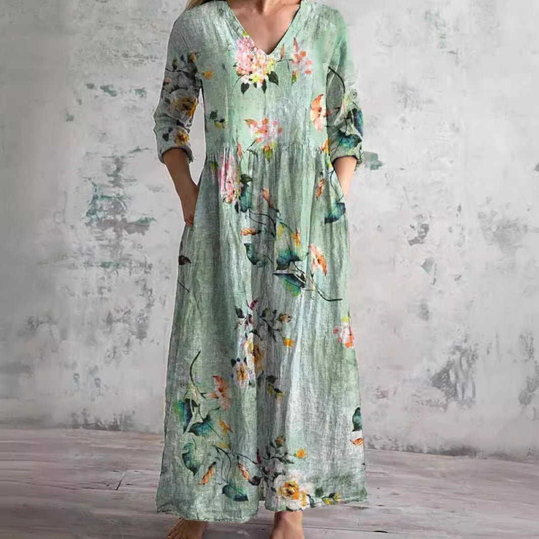 Rauha | Elegant sommerkjole med blomsterprint