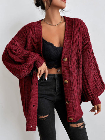 Åsvor | Oversize Cardigan med Kabelstrik