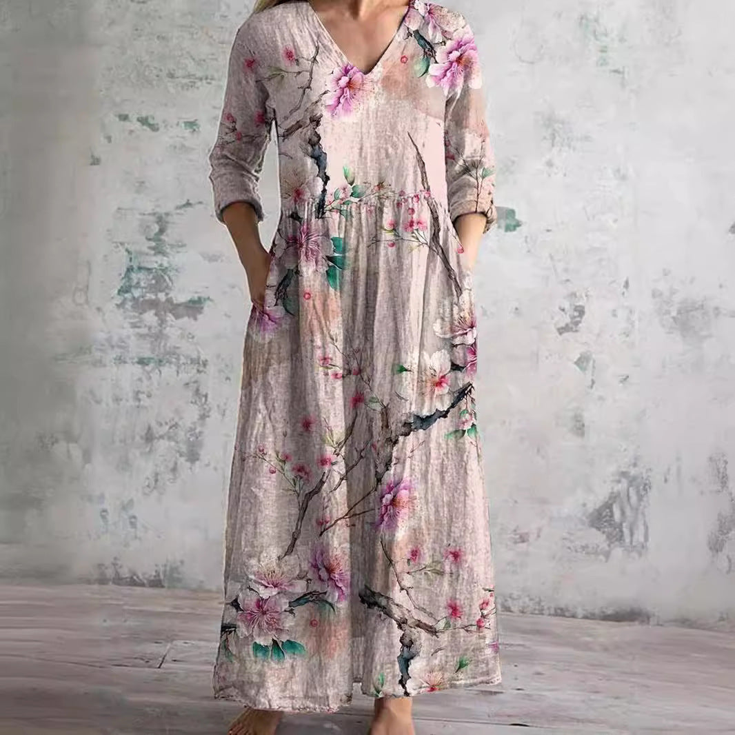 Rauha | Elegant sommerkjole med blomsterprint