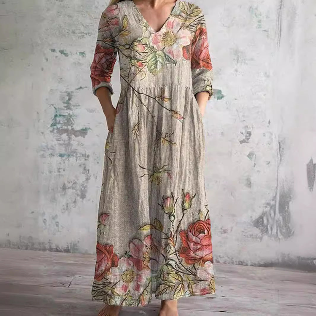 Rauha | Elegant sommerkjole med blomsterprint