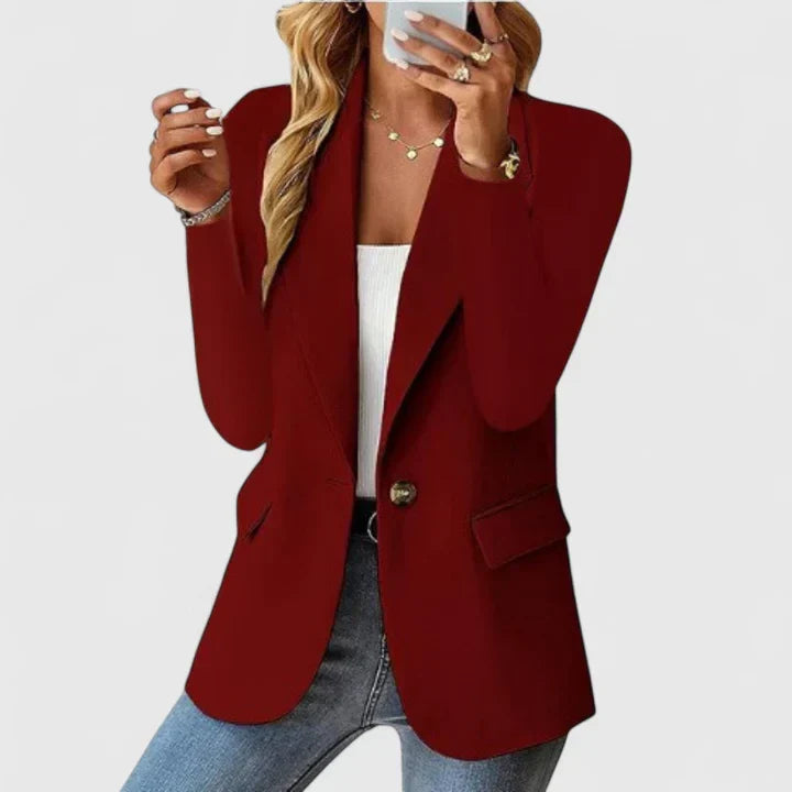 Solvej | Struktureret Blazer med Reverskrave