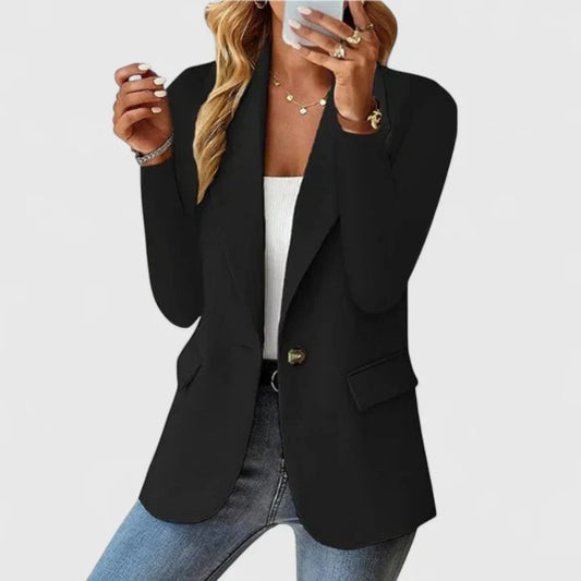 Solvej | Struktureret Blazer med Reverskrave