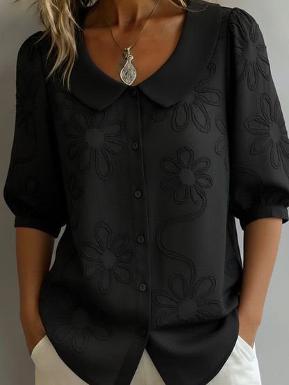 Clara | Bluse med Blomsterbroderi